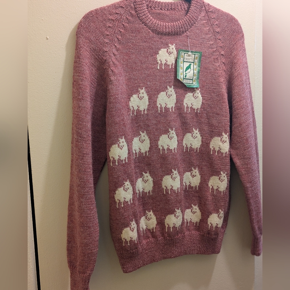 Kapai Crafts Perendale 100% Wool Sheep Sweater (See Measurements) UNISEX - Picture 4 of 9